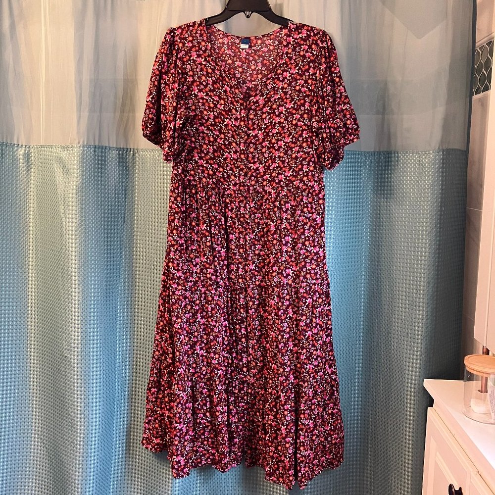 Old Navy floral maxi dress MED - excellent condition!